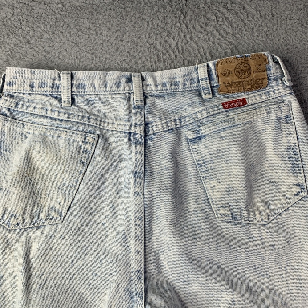 Vintage 1980s Wrangler Acid Wash Jeans Size 34x32 (32x29) Made In USA - Picture 16 of 16